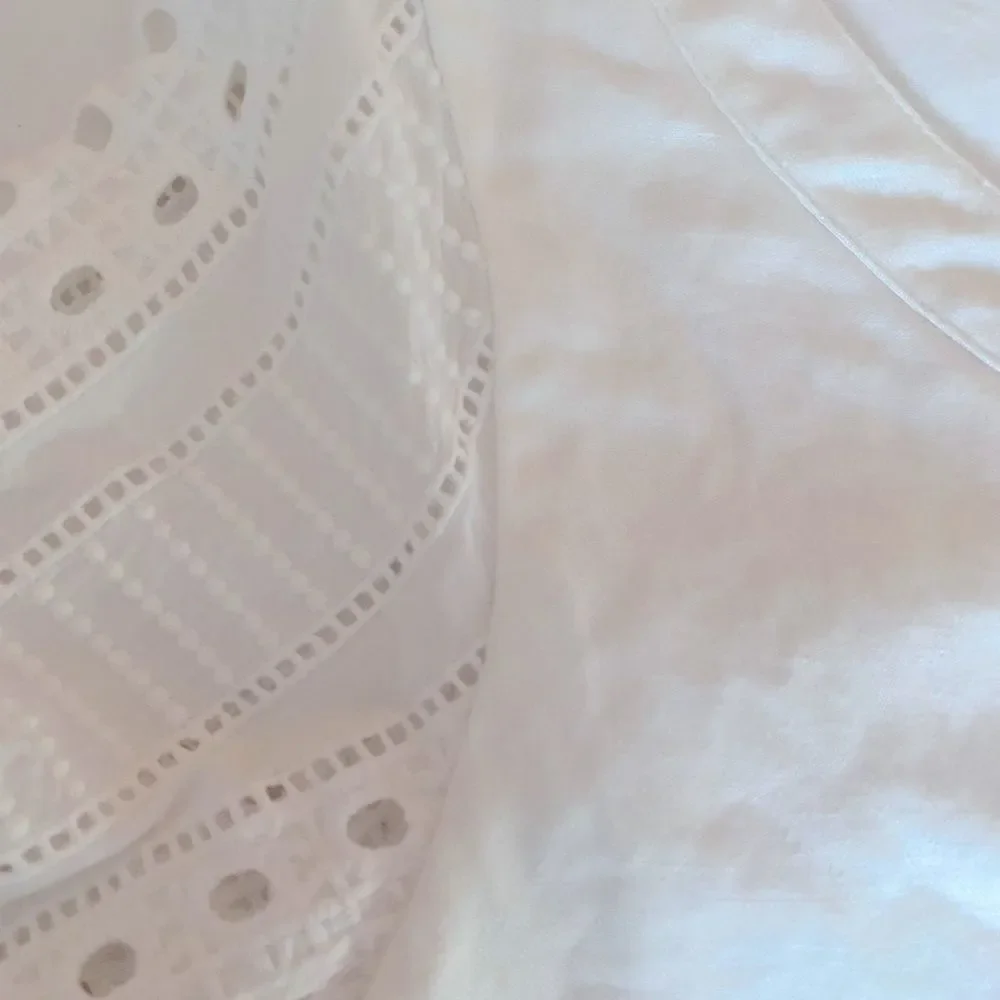Vineyard Vines White Shift Dress -6 white cotton Pointelle, lined w/pockets